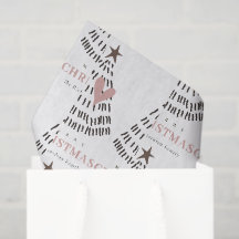 Arbre de Noël Moderne Scandi Minimaliste Rose Cœur