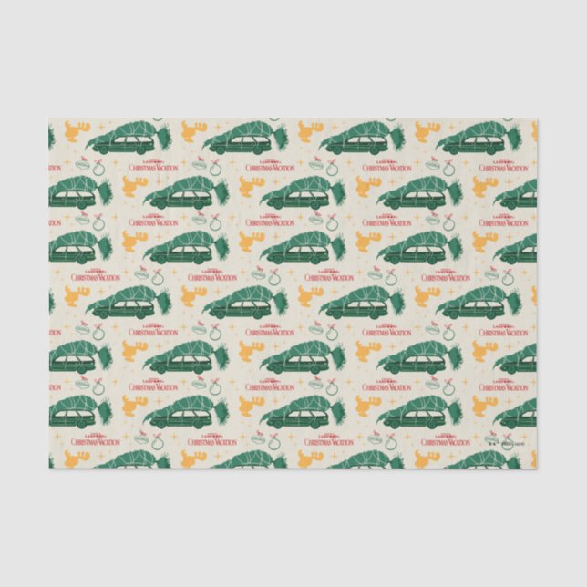Papier Mousseline Arbre de Noël national Lampoon sur Motif automobil (Recto)