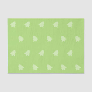 Papier Mousseline Arbre de Noël vert sur vert