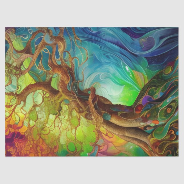 Papier Mousseline Arbre de vie (Recto)