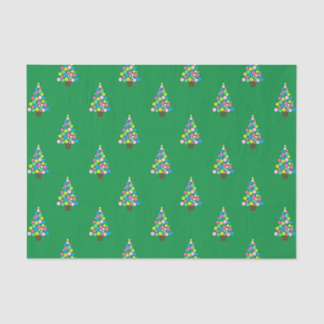 Papier Mousseline Arbres de Noël (Recto)