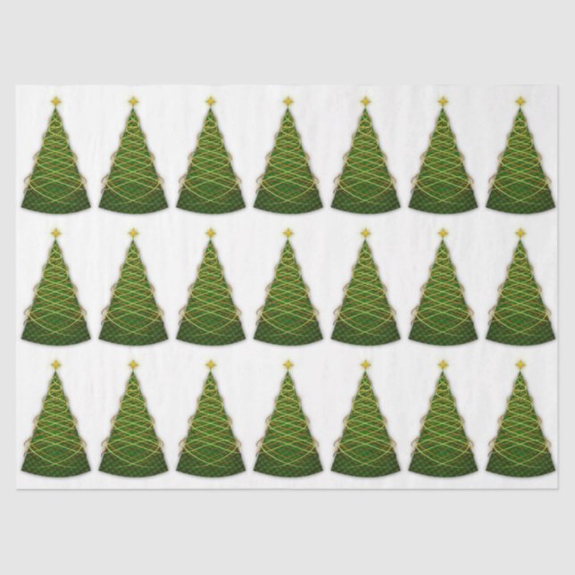 Papier Mousseline Arbres de Noël (Recto)
