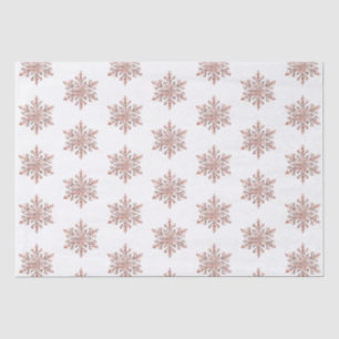 Papier Mousseline Arbres de Noël de flocon d'or rose