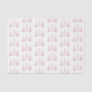 Papier Mousseline Arbres de Noël en or rose