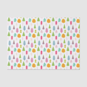 Papier Mousseline Arbres de Noël Whimsical colorés