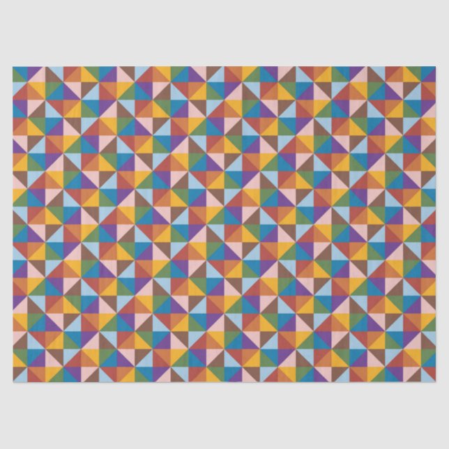Papier Mousseline Arc-en-ciel, Brown, rose et bleu (Recto)