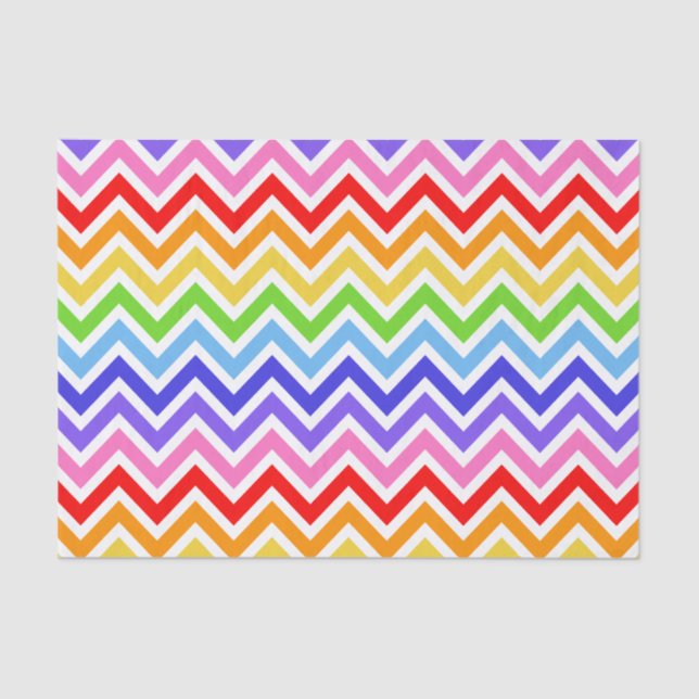 Papier Mousseline Arc-en-ciel de Chevron (Recto)