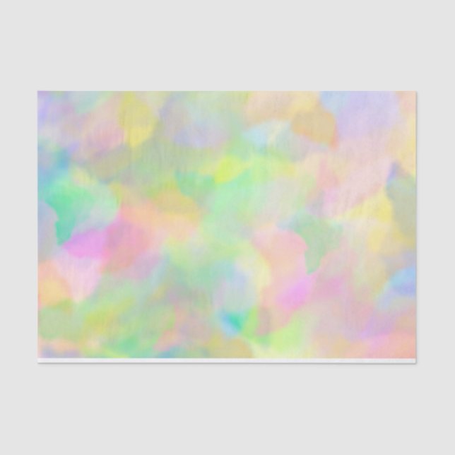 Papier Mousseline Arc-en-ciel en pastel (Recto)