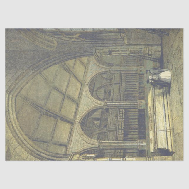 Papier Mousseline Architecture des arcs de l'église (Recto)