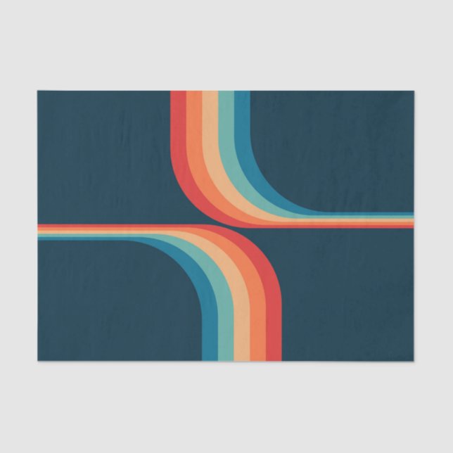 Papier Mousseline Arcs colorés de style rétro (Recto)