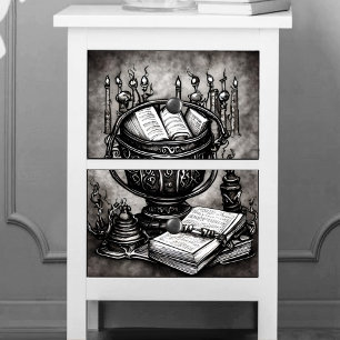 Papier Mousseline Argent Steampunk Cauldron Spellbooks et Potions