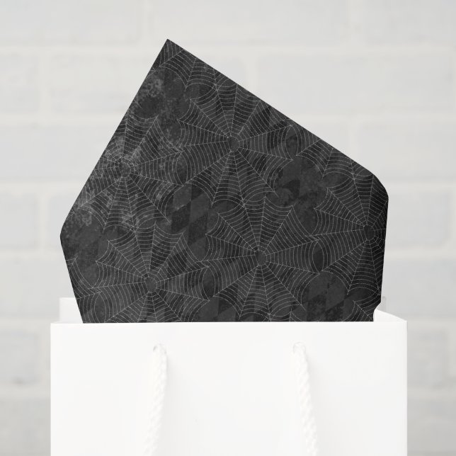 Papier Mousseline Arlequin Arlequin Araignée Noire en détresse (Sac cadeau)