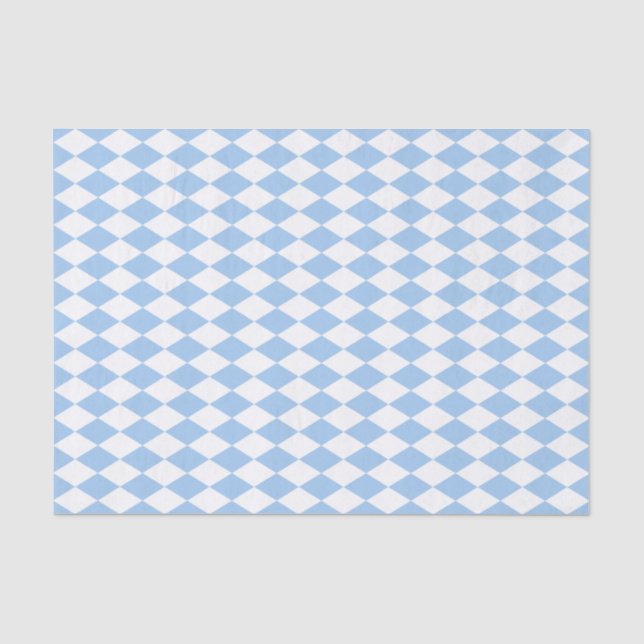 Papier Mousseline Arlequin Bleu Bébé (Recto)