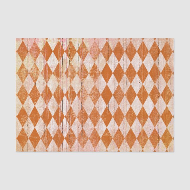 Papier Mousseline Arlequin déchiré Brûlé Orange Diamond (Recto)