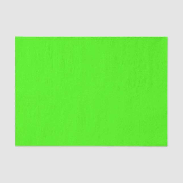 Papier Mousseline Arlequin Neon Vert Couleur Solide (Recto)