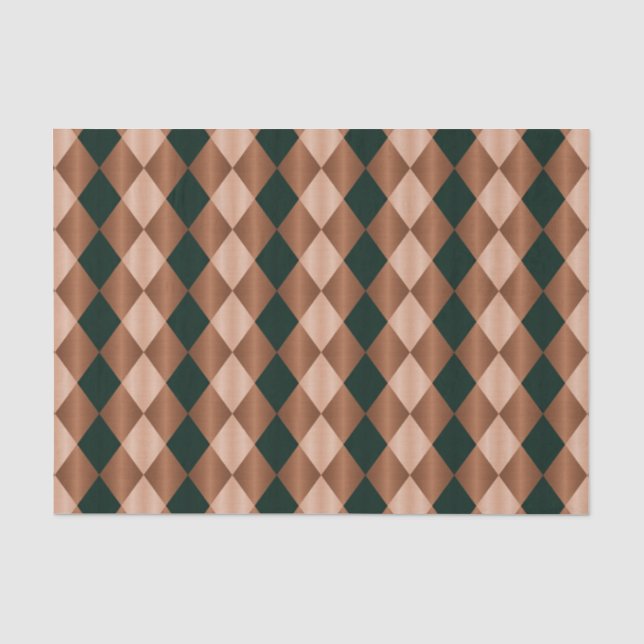 Papier Mousseline Arlequin plié, PAPIER WRAP Brown-noir (Recto)