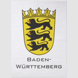 Papier Mousseline Armoiries de l'État de Bade-Wurtemberg, œuvre d'ar