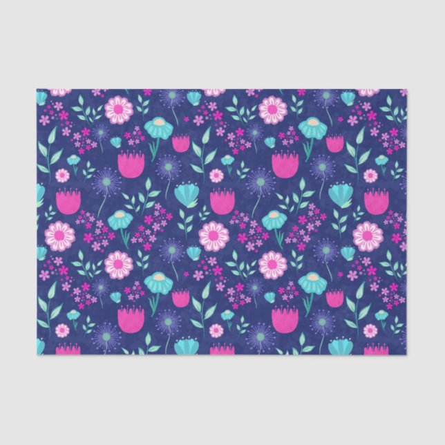 Papier Mousseline Arrière - plan à motif floral mignon (Recto)