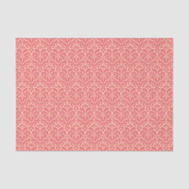 Papier Mousseline arrière - plan damassé de style baroque (Recto)