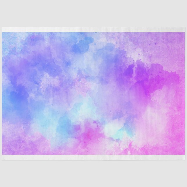 Papier Mousseline Arrière - plan de découpage couleur bleu rose Aqua (Recto)
