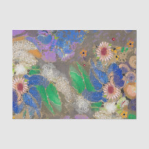 Papier Mousseline Arrière - plan de fleurs abstrait d'Odilon Redon.