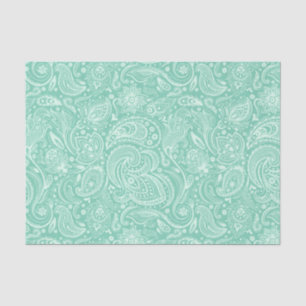 Papier Mousseline Arrière - plan personnalisé Paisley à la menthe ve