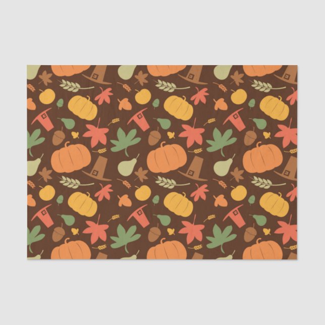 Papier Mousseline Arrière - plan sans soudure à l'automne, jour de T (Recto)