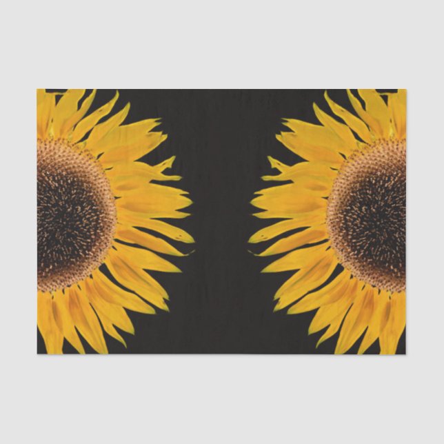 Papier Mousseline Arrière - plan symétrique jaune tournesol (Recto)