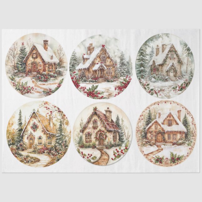 Papier Mousseline Arrondissements de Noël (Recto)