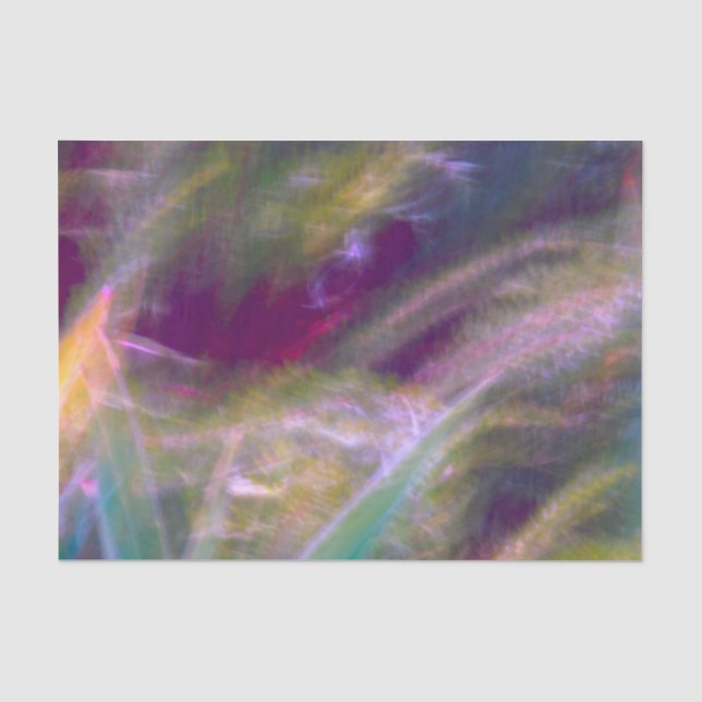 Papier Mousseline Art Abstrait Pink Green Chic Colorant (Recto)