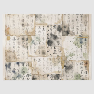 Papier Mousseline Art de calligraphie japonaise vintage (2)