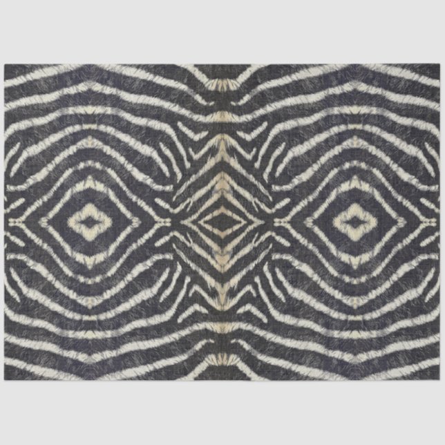 Papier Mousseline Art de découpage Motif en bande Zebra d'Afrique vi (Recto)