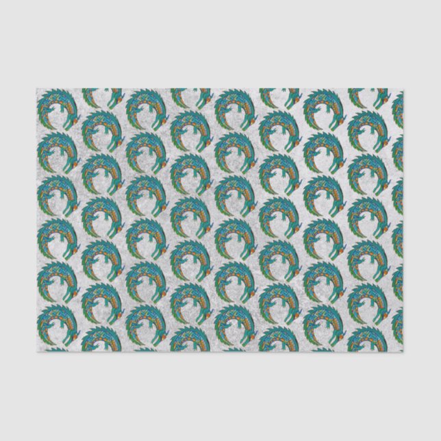 Papier Mousseline Art de l'alligator tribal (Recto)