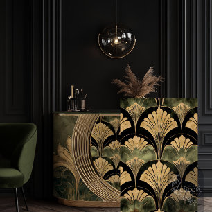 Papier Mousseline Art Déco Répéter l'or Motif gaufré