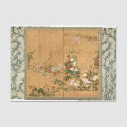 Papier Mousseline Art floral ancien laqué pour découpage ou cadeau