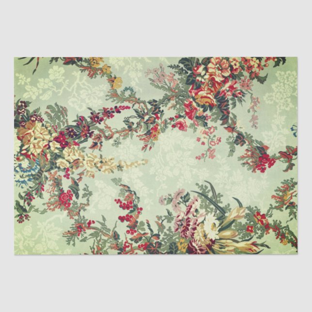 Papier Mousseline Art floral industriel du XIXe siècle  (Recto)