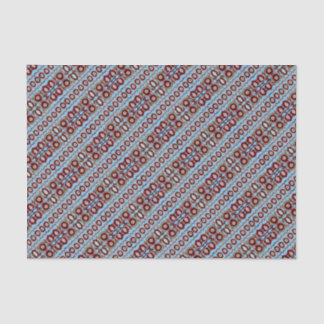 Papier Mousseline Art folklorique vintage estonien bleu et brun