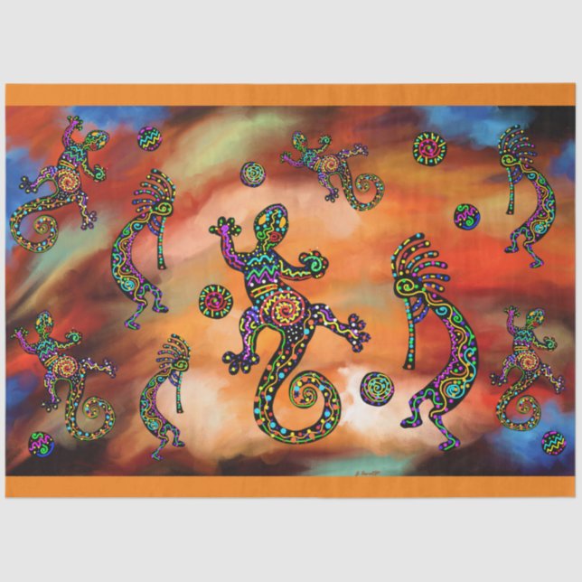 Papier Mousseline Art Kokopelli (Recto)