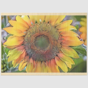 Papier Mousseline Art moderne Big Sunflower Collection