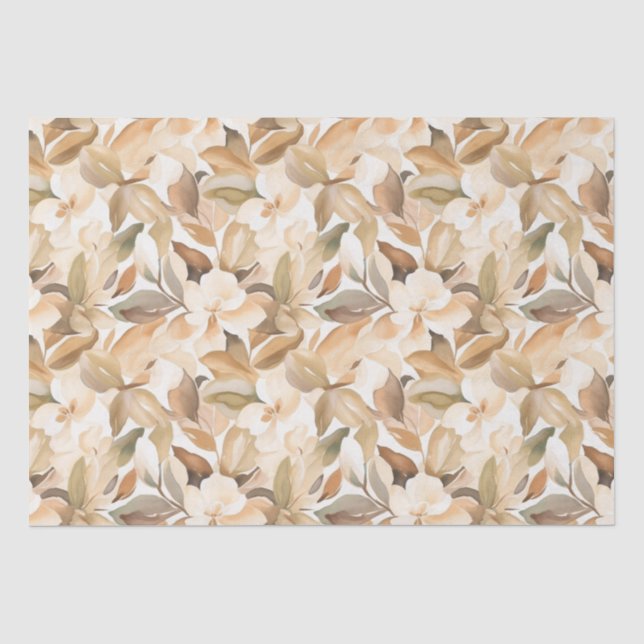 Papier Mousseline Art moderne Magnolias Floral (Recto)