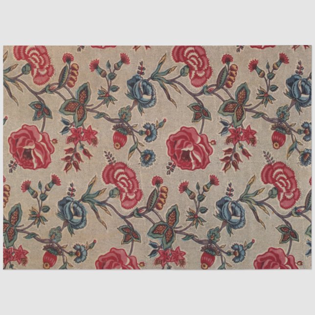 Papier Mousseline Art nouveau botanique antique Artisanat à motifs f (Recto)