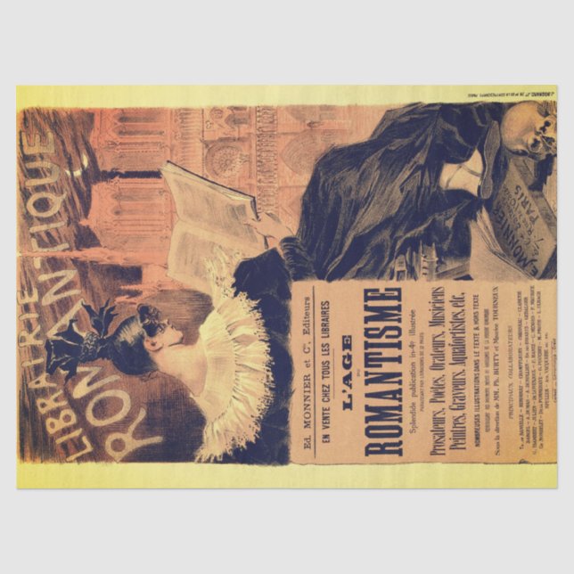 Papier Mousseline Art nouveau librairie romantique gothic grasset (Recto)