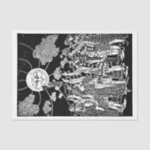 Art Nouveau Moon Les gens dessinent la page de déc