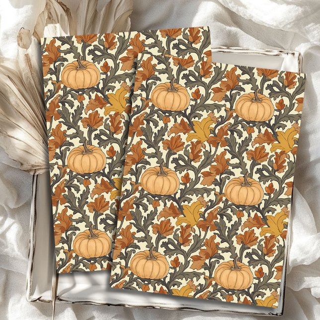 Papier Mousseline Art nouveau Morris automne couleurs pastel automne (Art nouveau Morris fall autumnal pastel colors Tissue Paper)