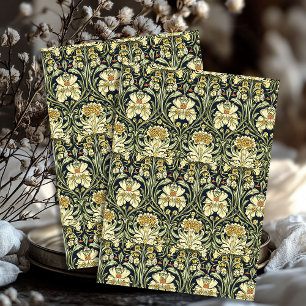 Papier Mousseline Art nouveau Morris couleurs pastel fleurs vintages