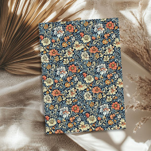 Papier Mousseline Art nouveau Morris ivoire pêche fleurs blanches bl