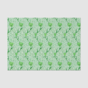 Papier Mousseline Art Nouveau Tulip Damask, Emerald Green