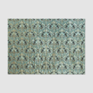 Papier Mousseline Art nouveau, turquoise, or, motif, belle époque, c
