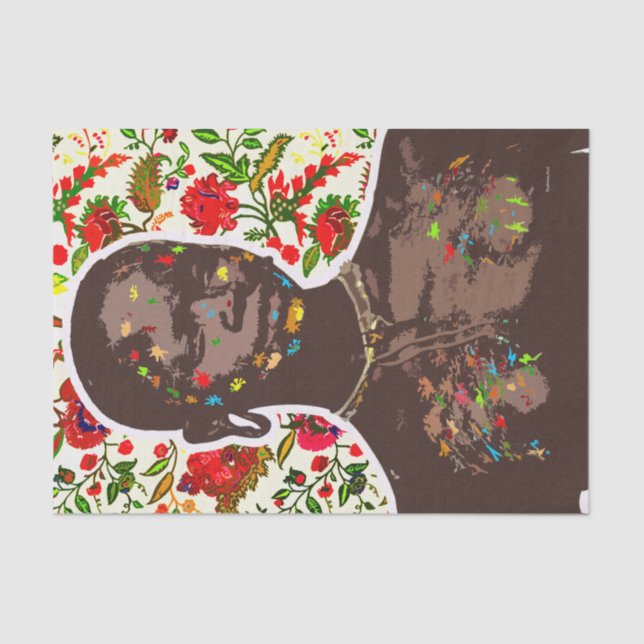 Papier Mousseline Art pop africain (Recto)