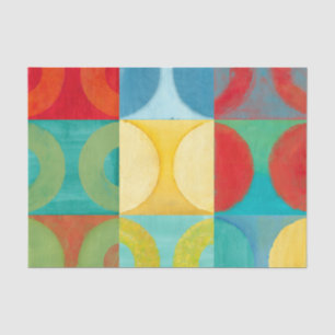 Papier Mousseline Art Pop brillant avec cercles et Carré